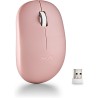 Ngs fog pro rose - souris sans fil, souris optique 1000 dpi, interface nano usb, boutons silencieux, 2 boutons et molette de déf