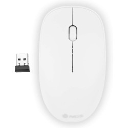 Ngs fog blanc - souris optique sans fil 2.4ghz, souris pour ordinateur ou laptop avec 2 bouttons et scroll, 1000dpi, blanc
