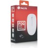 Ngs fog blanc - souris optique sans fil 2.4ghz, souris pour ordinateur ou laptop avec 2 bouttons et scroll, 1000dpi, blanc