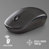 Ngs fog pro noir - souris sans fil, souris optique 1000 dpi, interface nano usb, boutons silencieux, 2 boutons et molette de déf