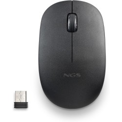 Ngs fog pro noir - souris sans fil, souris optique 1000 dpi, interface nano usb, boutons silencieux, 2 boutons et molette de déf