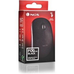 Ngs fog pro noir - souris sans fil, souris optique 1000 dpi, interface nano usb, boutons silencieux, 2 boutons et molette de déf