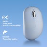Ngs fog pro bleu - souris sans fil, souris optique 1000 dpi, interface nano usb, boutons silencieux, 2 boutons et molette de déf