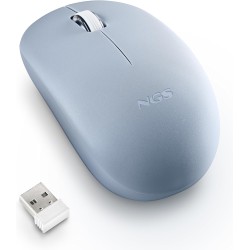 Ngs fog pro bleu - souris sans fil, souris optique 1000 dpi, interface nano usb, boutons silencieux, 2 boutons et molette de déf