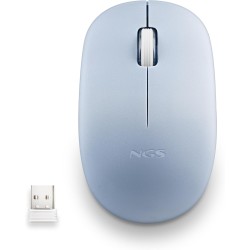 Ngs fog pro bleu - souris sans fil, souris optique 1000 dpi, interface nano usb, boutons silencieux, 2 boutons et molette de déf