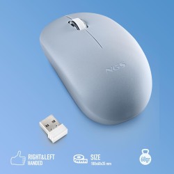 Ngs fog pro bleu - souris sans fil, souris optique 1000 dpi, interface nano usb, boutons silencieux, 2 boutons et molette de déf