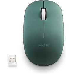 Ngs fog pro vert - souris sans fil, souris optique 1000 dpi, interface nano usb, boutons silencieux, 2 boutons et molette de déf