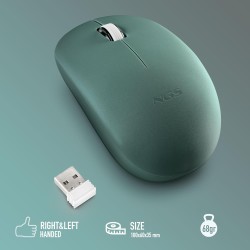 Ngs fog pro vert - souris sans fil, souris optique 1000 dpi, interface nano usb, boutons silencieux, 2 boutons et molette de déf