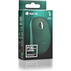 Ngs fog pro vert - souris sans fil, souris optique 1000 dpi, interface nano usb, boutons silencieux, 2 boutons et molette de déf