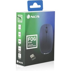 Ngs fog bleu - souris optique sans fil 2.4ghz, souris pour ordinateur ou laptop avec 2 bouttons et scroll, 1000dpi, bleu