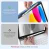 Vobafe Coque Clavier pour iPad A16 11/10 Ème Generation (11 Pouces 2025/10.9 Pouces 2022), Étui Keyboard 7 Couleurs Rétroéclairé