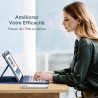 Vobafe Coque Clavier pour iPad A16 11/10 Ème Generation (11 Pouces 2025/10.9 Pouces 2022), Étui Keyboard 7 Couleurs Rétroéclairé