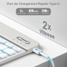 Vobafe Coque Clavier pour iPad A16 11/10 Ème Generation (11 Pouces 2025/10.9 Pouces 2022), Étui Keyboard 7 Couleurs Rétroéclairé