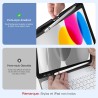 Vobafe Coque Clavier pour iPad A16 11/10 Ème Generation (11 Pouces 2025/10.9 Pouces 2022), Étui Keyboard 7 Couleurs Rétroéclairé