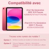 Vobafe Coque Clavier pour iPad A16 11/10 Ème Generation (11 Pouces 2025/10.9 Pouces 2022), Étui Keyboard 7 Couleurs Rétroéclairé