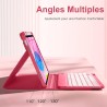 Vobafe Coque Clavier pour iPad A16 11/10 Ème Generation (11 Pouces 2025/10.9 Pouces 2022), Étui Keyboard 7 Couleurs Rétroéclairé