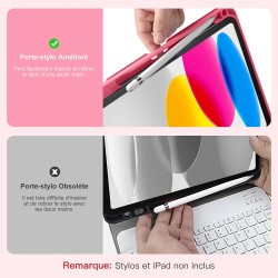 Vobafe Coque Clavier pour iPad A16 11/10 Ème Generation (11 Pouces 2025/10.9 Pouces 2022), Étui Keyboard 7 Couleurs Rétroéclairé