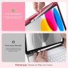 Vobafe Coque Clavier pour iPad A16 11/10 Ème Generation (11 Pouces 2025/10.9 Pouces 2022), Étui Keyboard 7 Couleurs Rétroéclairé