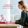 Vobafe Coque Clavier pour iPad A16 11/10 Ème Generation (11 Pouces 2025/10.9 Pouces 2022), Étui Keyboard 7 Couleurs Rétroéclairé
