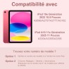 Vobafe Coque Clavier pour iPad A16 11/10 Ème Generation (11 Pouces 2025/10.9 Pouces 2022), Étui Keyboard 7 Couleurs Rétroéclairé