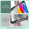 Vobafe Coque Clavier pour iPad A16 11/10 Ème Generation (11 Pouces 2025/10.9 Pouces 2022), Étui Keyboard 7 Couleurs Rétroéclairé