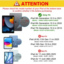 ProCase Étui pour iPad 9ème/8e/7ème génération 10,2" 2021 2020 2019, Housse de Protection Smart Case Cover Compatible avec iPad 