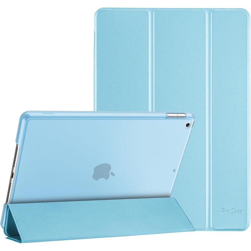 ProCase Étui pour iPad 9ème/8ème/7ème génération 10,2 Pouces 2021 2020 2019, Housse de Protection Smart Case Cover Compatible av