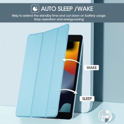 ProCase Étui pour iPad 9ème/8ème/7ème génération 10,2 Pouces 2021 2020 2019, Housse de Protection Smart Case Cover Compatible av