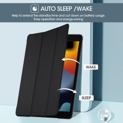 ProCase Étui pour iPad 9ème/8ème/7ème génération 10,2 Pouces 2021 2020 2019, Housse de Protection Smart Case Cover Compatible av