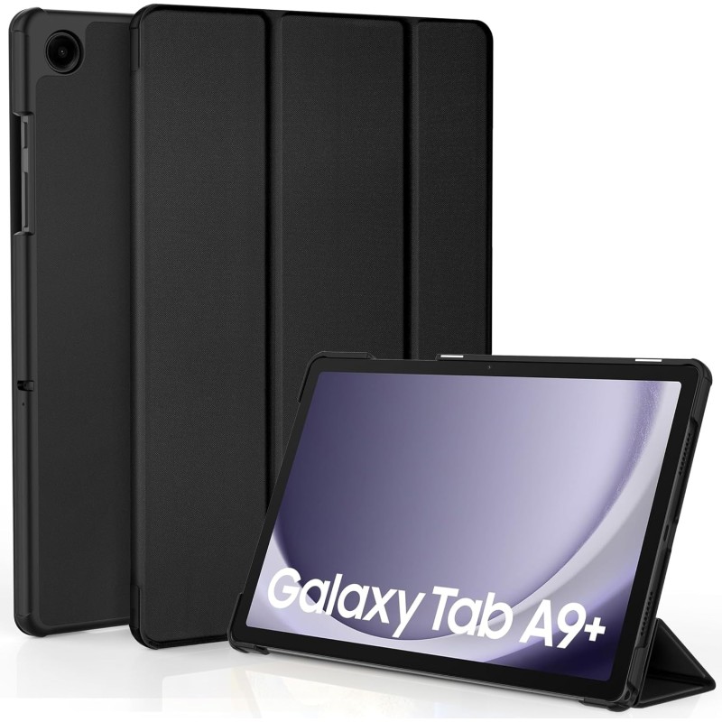 EasyAcc Étui Coque Compatible avec Samsung Galaxy Tab A9+/ A9 Plus 11 Pouces 2023, Protection Ultra Fin en Cuir PU avec Fonction