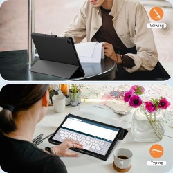 EasyAcc Étui Coque Compatible avec Samsung Galaxy Tab A9+/ A9 Plus 11 Pouces 2023, Protection Ultra Fin en Cuir PU avec Fonction
