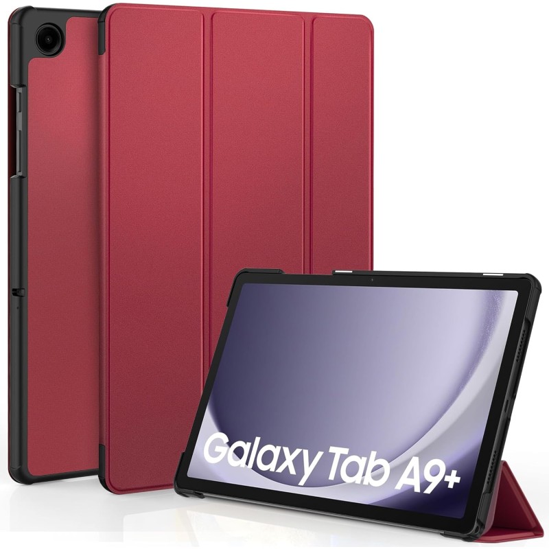 EasyAcc Étui Coque Compatible avec Samsung Galaxy Tab A9+/ A9 Plus 11 Pouces 2023, Protection Ultra Fin en Cuir PU avec Fonction