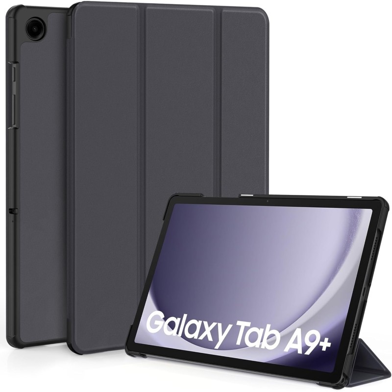 EasyAcc Étui Coque Compatible avec Samsung Galaxy Tab A9+/ A9 Plus 11 Pouces 2023, Protection Ultra Fin en Cuir PU avec Fonction
