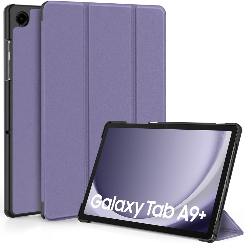 EasyAcc Étui Coque Compatible avec Samsung Galaxy Tab A9+/ A9 Plus 11 Pouces 2023, Protection Ultra Fin en Cuir PU avec Fonction