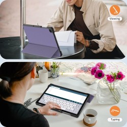 EasyAcc Étui Coque Compatible avec Samsung Galaxy Tab A9+/ A9 Plus 11 Pouces 2023, Protection Ultra Fin en Cuir PU avec Fonction