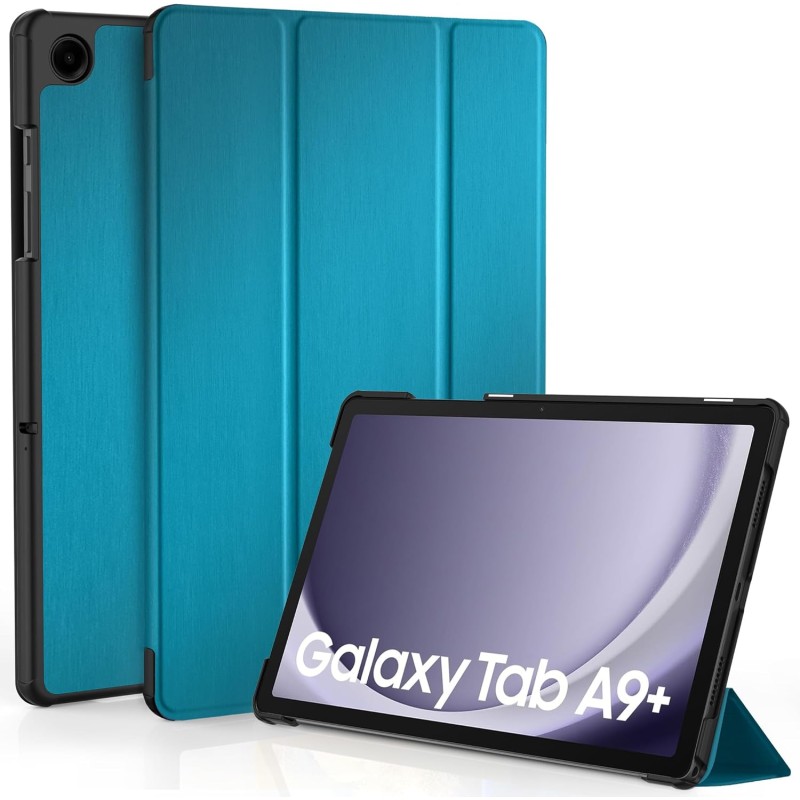 EasyAcc Étui Coque Compatible avec Samsung Galaxy Tab A9+/ A9 Plus 11 Pouces 2023, Protection Ultra Fin en Cuir PU avec Fonction