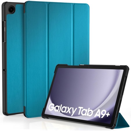 EasyAcc Étui Coque Compatible avec Samsung Galaxy Tab A9+/ A9 Plus 11 Pouces 2023, Protection Ultra Fin en Cuir PU avec Fonction