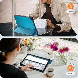 EasyAcc Étui Coque Compatible avec Samsung Galaxy Tab A9+/ A9 Plus 11 Pouces 2023, Protection Ultra Fin en Cuir PU avec Fonction