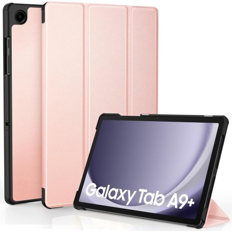 EasyAcc Étui Coque Compatible avec Samsung Galaxy Tab A9+/ A9 Plus 11 Pouces 2023, Protection Ultra Fin en Cuir PU avec Fonction