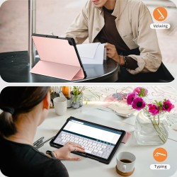 EasyAcc Étui Coque Compatible avec Samsung Galaxy Tab A9+/ A9 Plus 11 Pouces 2023, Protection Ultra Fin en Cuir PU avec Fonction
