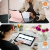 EasyAcc Étui Coque Compatible avec Samsung Galaxy Tab A9+/ A9 Plus 11 Pouces 2023, Protection Ultra Fin en Cuir PU avec Fonction