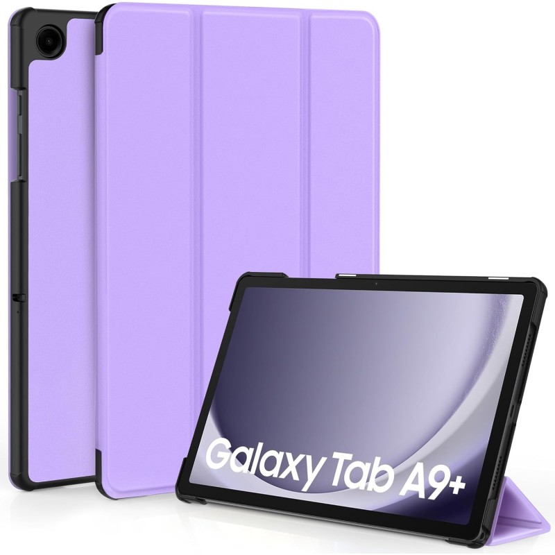 EasyAcc Étui Coque Compatible avec Samsung Galaxy Tab A9+/ A9 Plus 11 Pouces 2023, Protection Ultra Fin en Cuir PU avec Fonction