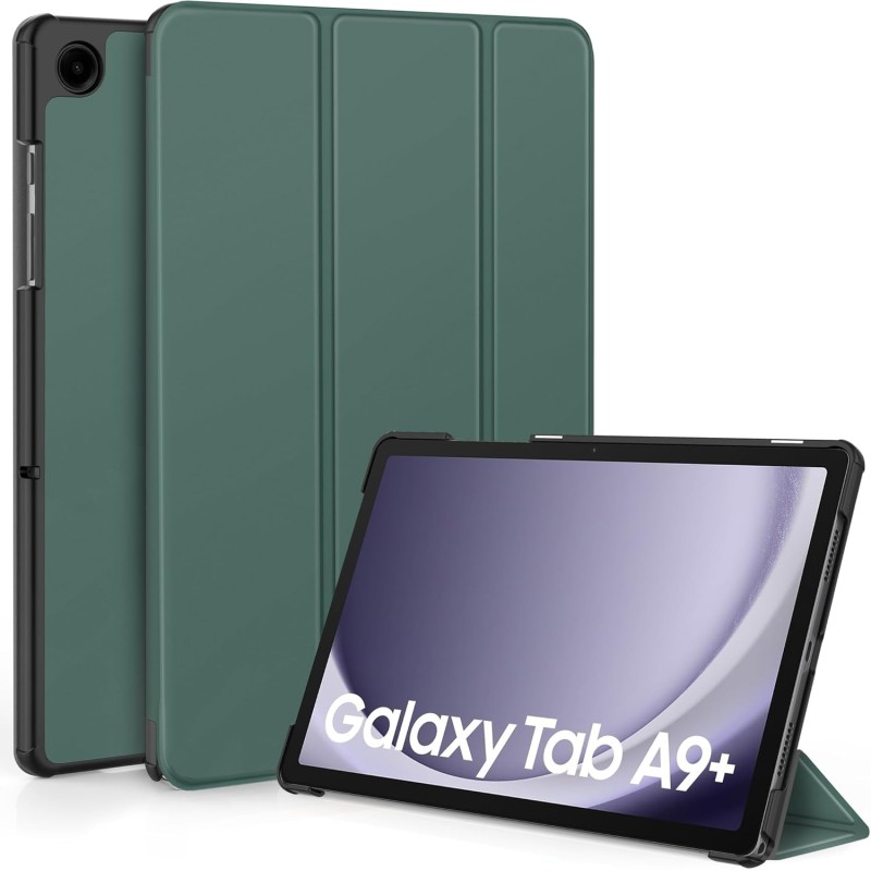 EasyAcc Étui Coque Compatible avec Samsung Galaxy Tab A9+/ A9 Plus 11 Pouces 2023, Protection Ultra Fin en Cuir PU avec Fonction