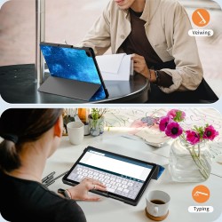 EasyAcc Étui Coque Compatible avec Samsung Galaxy Tab A9+/ A9 Plus 11 Pouces 2023, Protection Ultra Fin en Cuir PU avec Fonction