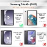 EasyAcc Étui pour Samsung Galaxy Tab A9+/A9 Plus 11" 2023 SM-X210/ X215/ X216, étui de protection ultra fin en cuir PU avec fonc