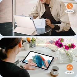 EasyAcc Étui pour Samsung Galaxy Tab A9+/A9 Plus 11" 2023 SM-X210/ X215/ X216, étui de protection ultra fin en cuir PU avec fonc