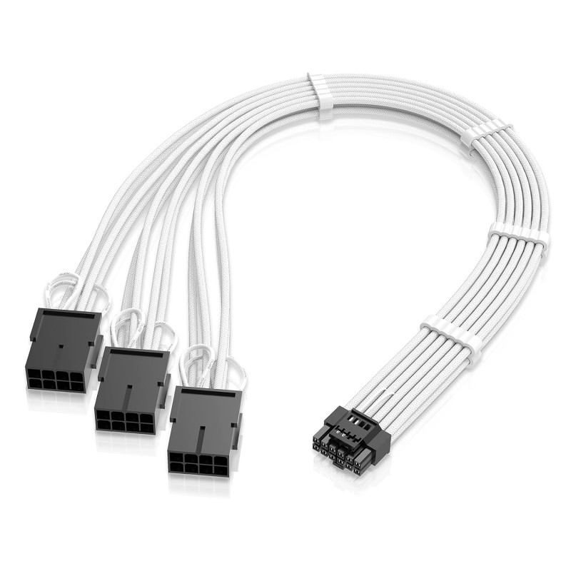 EZDIY-FAB Câble d'extension d'alimentation GPU, Connecteur PCIe 5.0 16 broches (12+4) 12VHPWR mâle vers 3X PCIE 8 broches pour R
