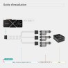EZDIY-FAB Câble d'extension d'alimentation GPU, Connecteur PCIe 5.0 16 broches (12+4) 12VHPWR mâle vers 3X PCIE 8 broches pour R