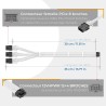EZDIY-FAB Câble d'extension d'alimentation GPU, Connecteur PCIe 5.0 16 broches (12+4) 12VHPWR mâle vers 3X PCIE 8 broches pour R