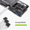 EZDIY-FAB Câble d'extension d'alimentation GPU, Connecteur PCIe 5.0 16 broches (12+4) 12VHPWR mâle vers 3X PCIE 8 broches pour R
